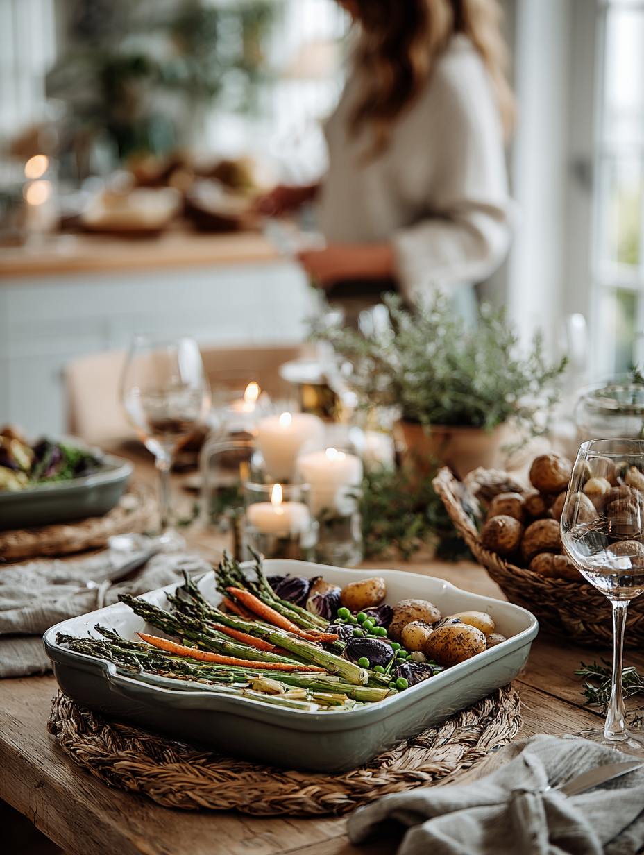 Roasted Potatoes with Seasonal Produce